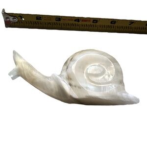 White Onyx Carved Snail